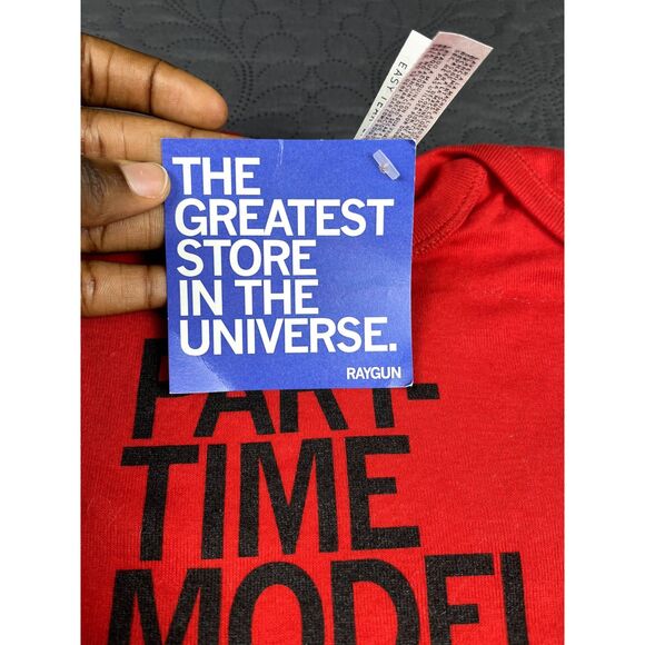 Raygun Part-Time Model Onesie SZ 3/6M Kidcore Casual Graphic Unisex Baby Cute - Picture 5 of 9